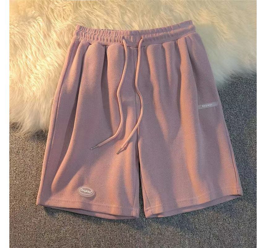 Shorts Plain Waist Sweat Drawstring