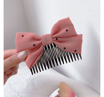 Bow Fabric Hair Comb