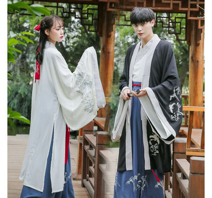 Couple Matching Traditional Chinese Embroidered Open Front Jacket