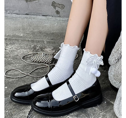 Bow Frill Short Socks