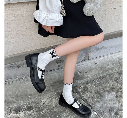 Bow Frill Short Socks