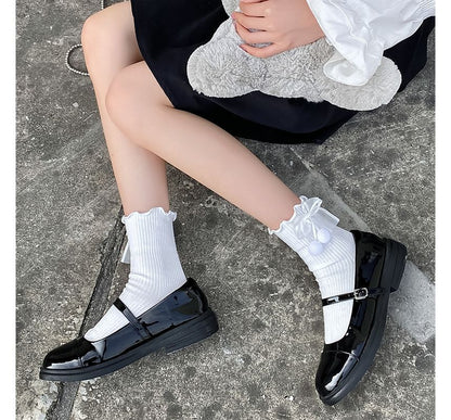 Bow Frill Short Socks