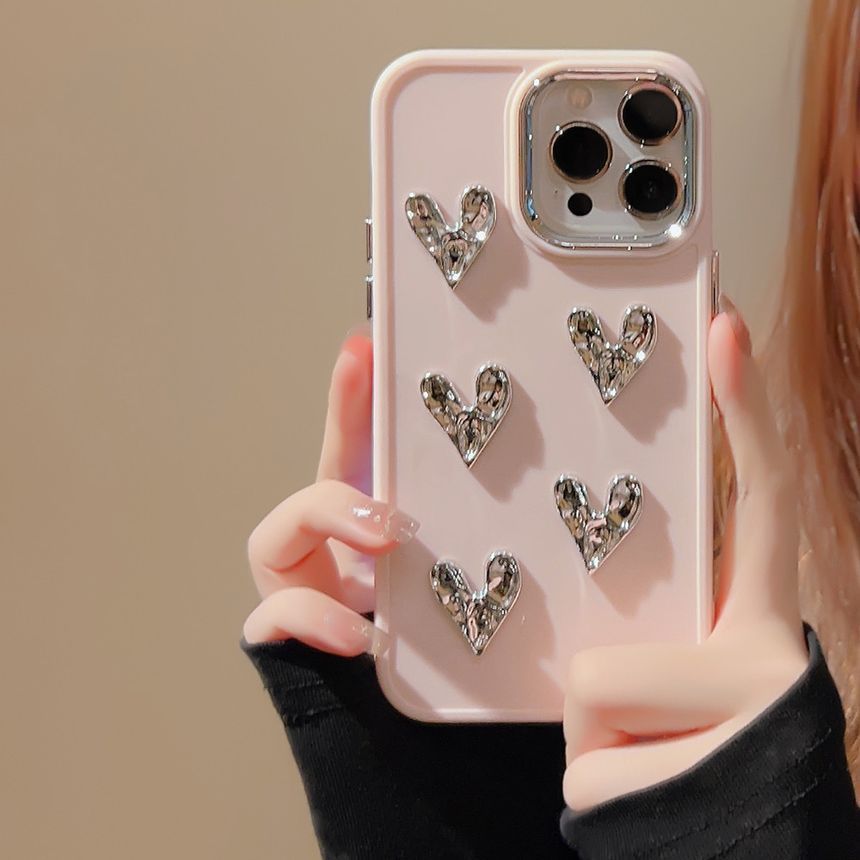 Metallic Heart Phone Case