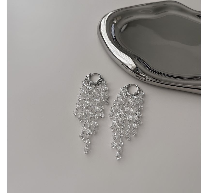 Faux Earring Crystal Alloy Fringed