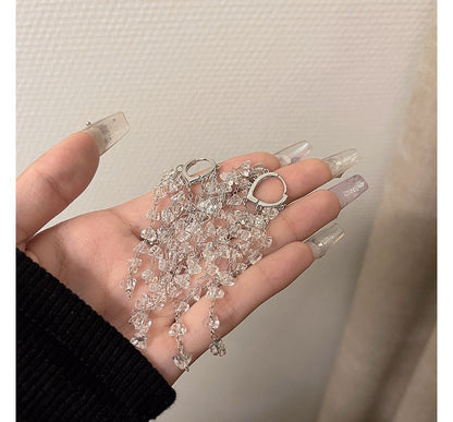 Faux Earring Crystal Alloy Fringed