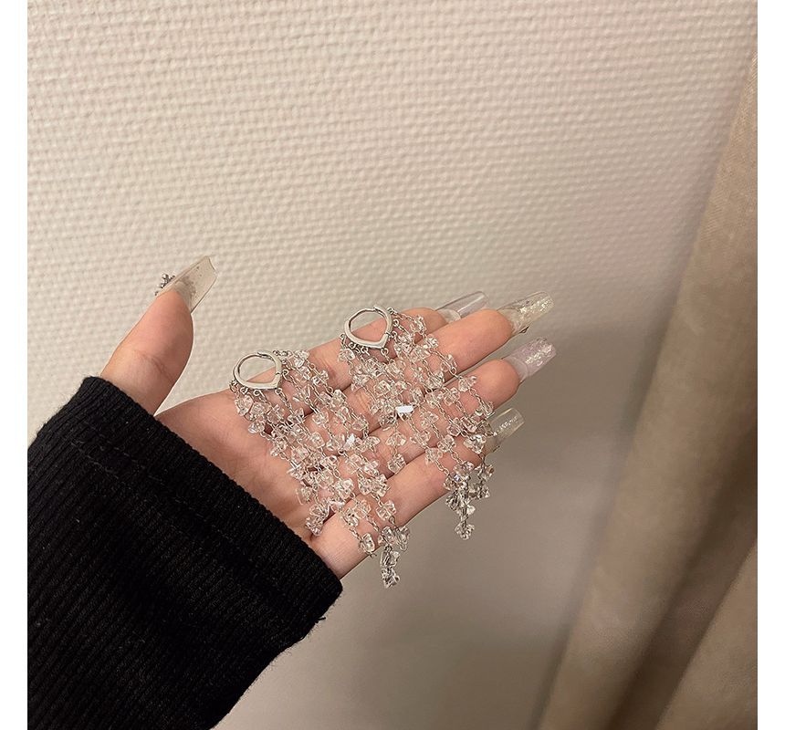 Faux Earring Crystal Alloy Fringed
