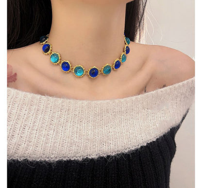 Choker Gemstone Alloy Faux