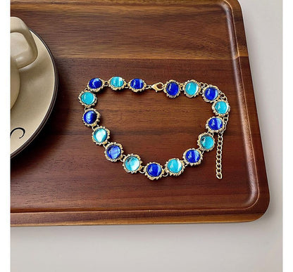 Choker Gemstone Alloy Faux