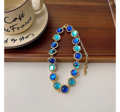 Choker Gemstone Alloy Faux