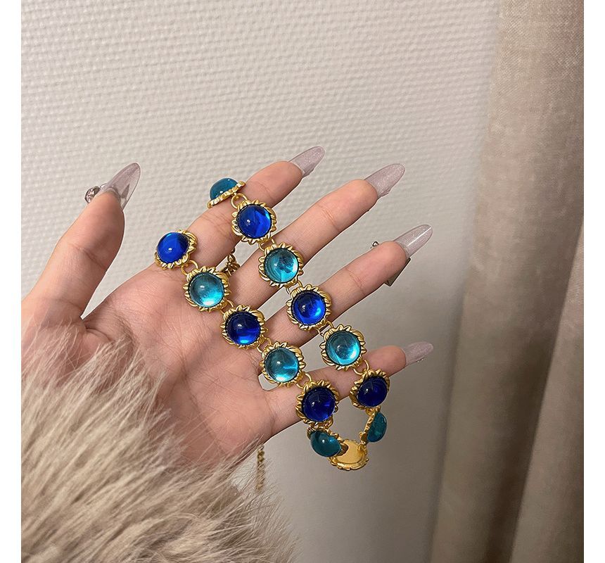 Choker Gemstone Alloy Faux