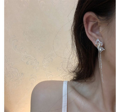 Dangle Earring Alloy Asymmetrical Butterfly