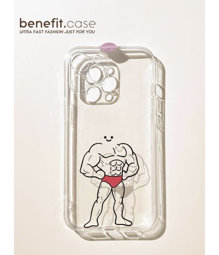 Case Phone Muscle Transparent Man