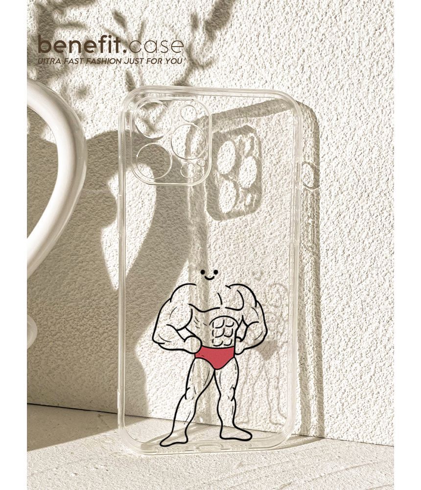 Case Phone Muscle Transparent Man
