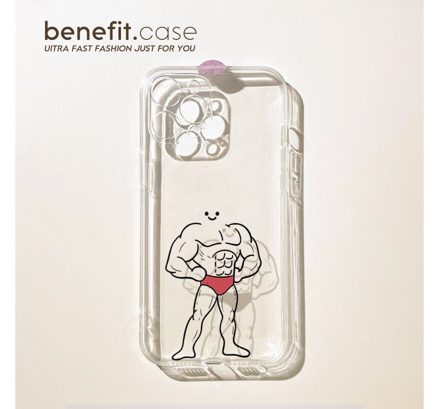 Case Phone Muscle Transparent Man
