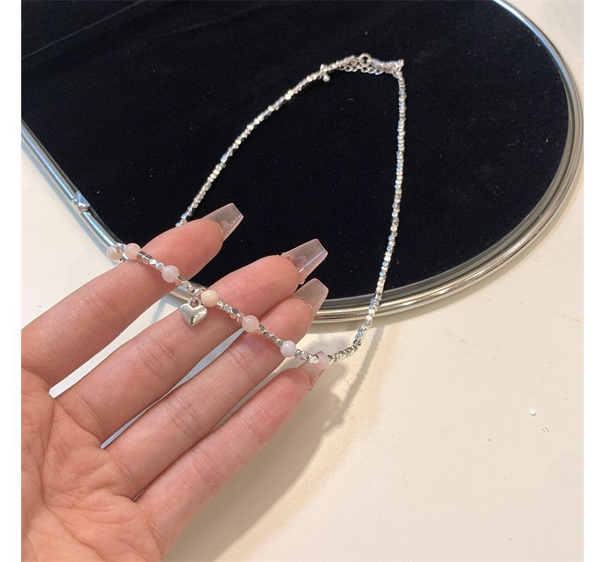 Gemstone Alloy Faux Choker