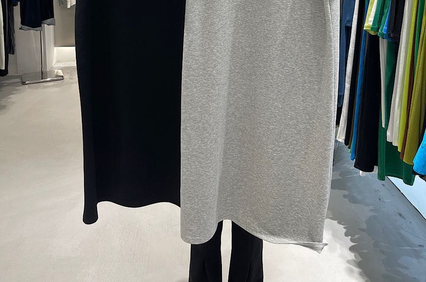 Plain Dress T-Shirt Neck Short-Sleeve Crew Midi