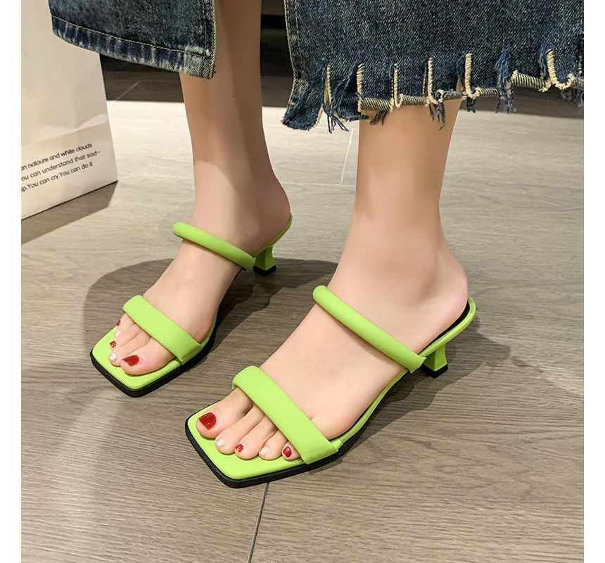 Low Heel Slide Sandals