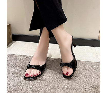 High Heel Bow Sandals