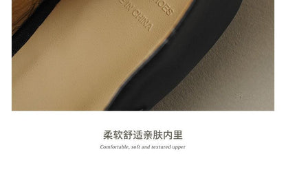 Pointed Strap Buckled Flats