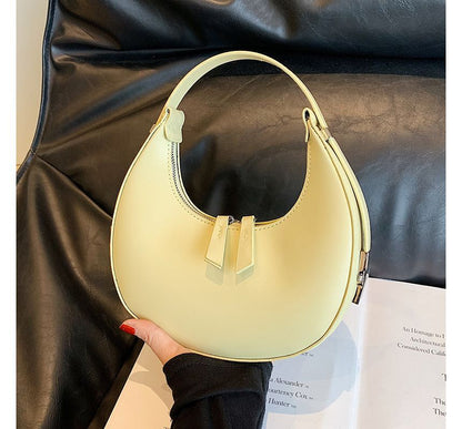 Leather Faux Zip Shoulder Bag