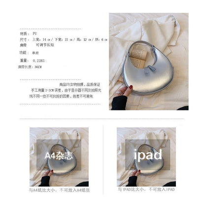 Leather Faux Zip Shoulder Bag