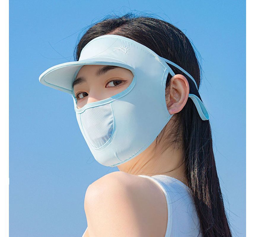 with Cover Plain Sun Brim Protection Face