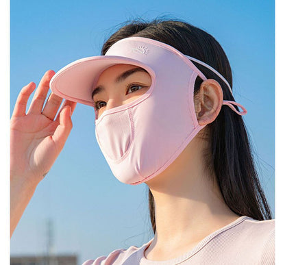 with Cover Plain Sun Brim Protection Face