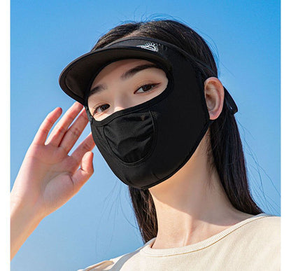 with Cover Plain Sun Brim Protection Face
