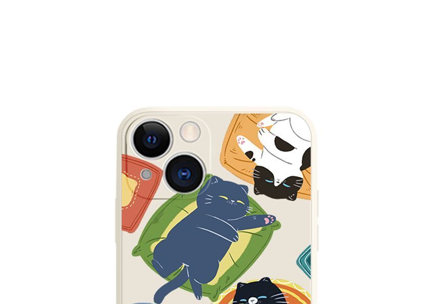 Case Print Sleeping Cat Phone