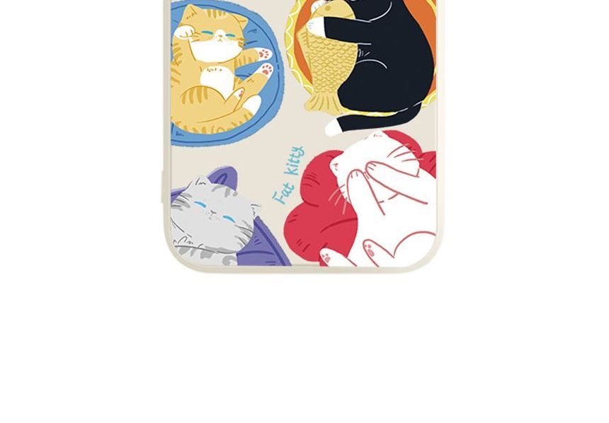Case Print Sleeping Cat Phone