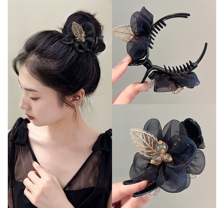 Leaf Mesh Acrylic Hair Clip