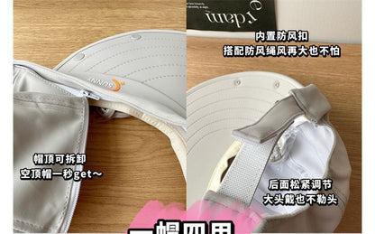 Face with Lettering Protection Sun Cover Hat