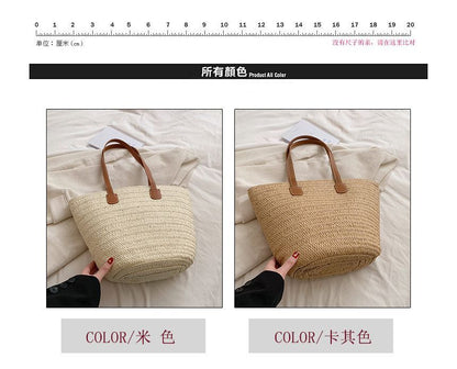 Straw Basket Shoulder Bag