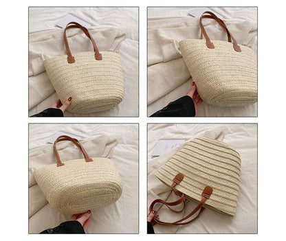 Straw Basket Shoulder Bag