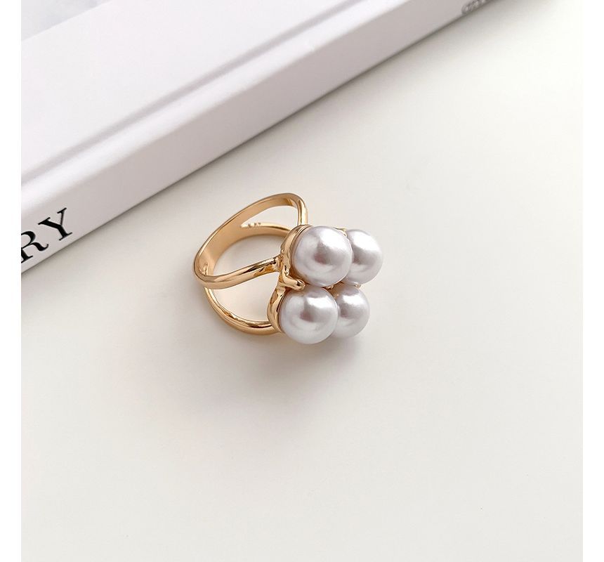 Faux Pearl Alloy Scarf Ring