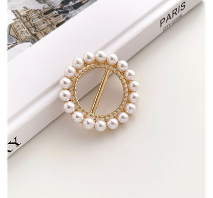 Faux Pearl Alloy Scarf Ring