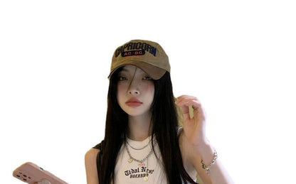 Tank Embroidered Top Neck Crop Crew Letter