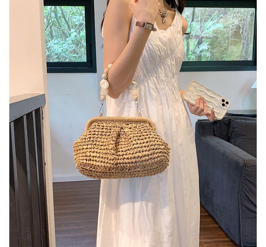 Straw Strap Handbag Bead