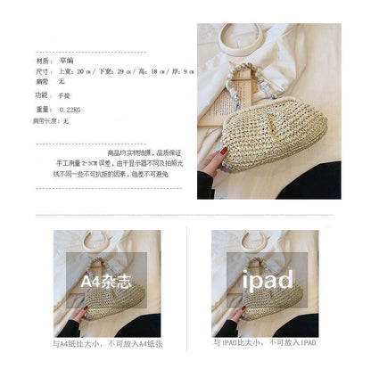 Straw Strap Handbag Bead