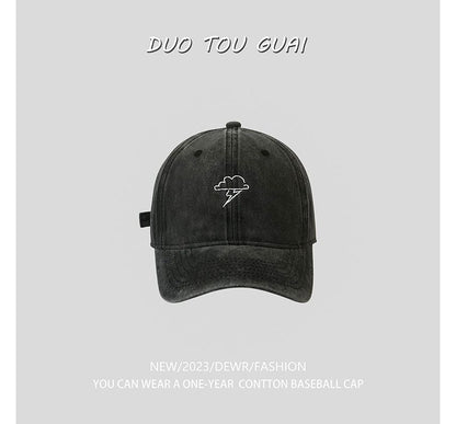 Baseball Lightning Cloud Cap Embroidered