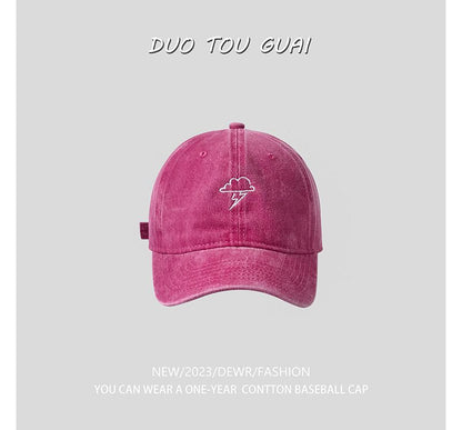 Baseball Lightning Cloud Cap Embroidered