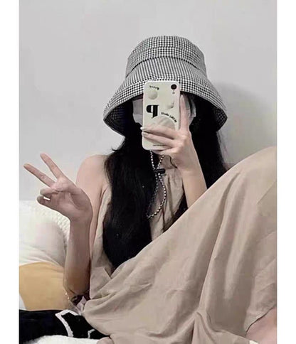 Hat Bucket Houndstooth