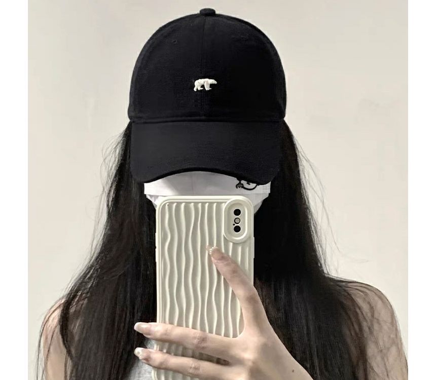 Bear Polar Embroidered Baseball Cap
