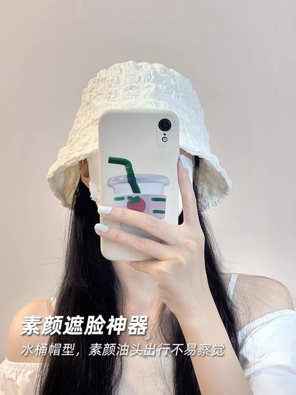 Hat Puffed Plain Bucket