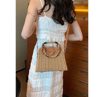 Crossbody Straw Bag
