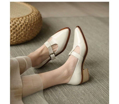 Pointed Heel Chunky Loafers