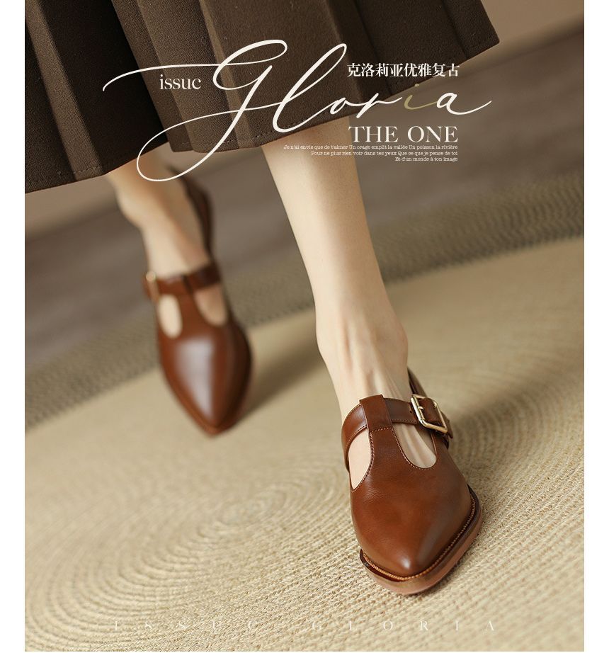 Pointed Heel Chunky Loafers