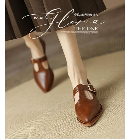 Pointed Heel Chunky Loafers