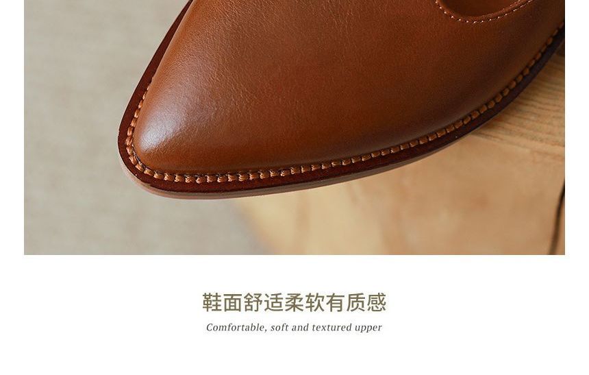 Pointed Heel Chunky Loafers