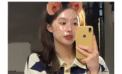 Long-Sleeve Shirt Polo Striped